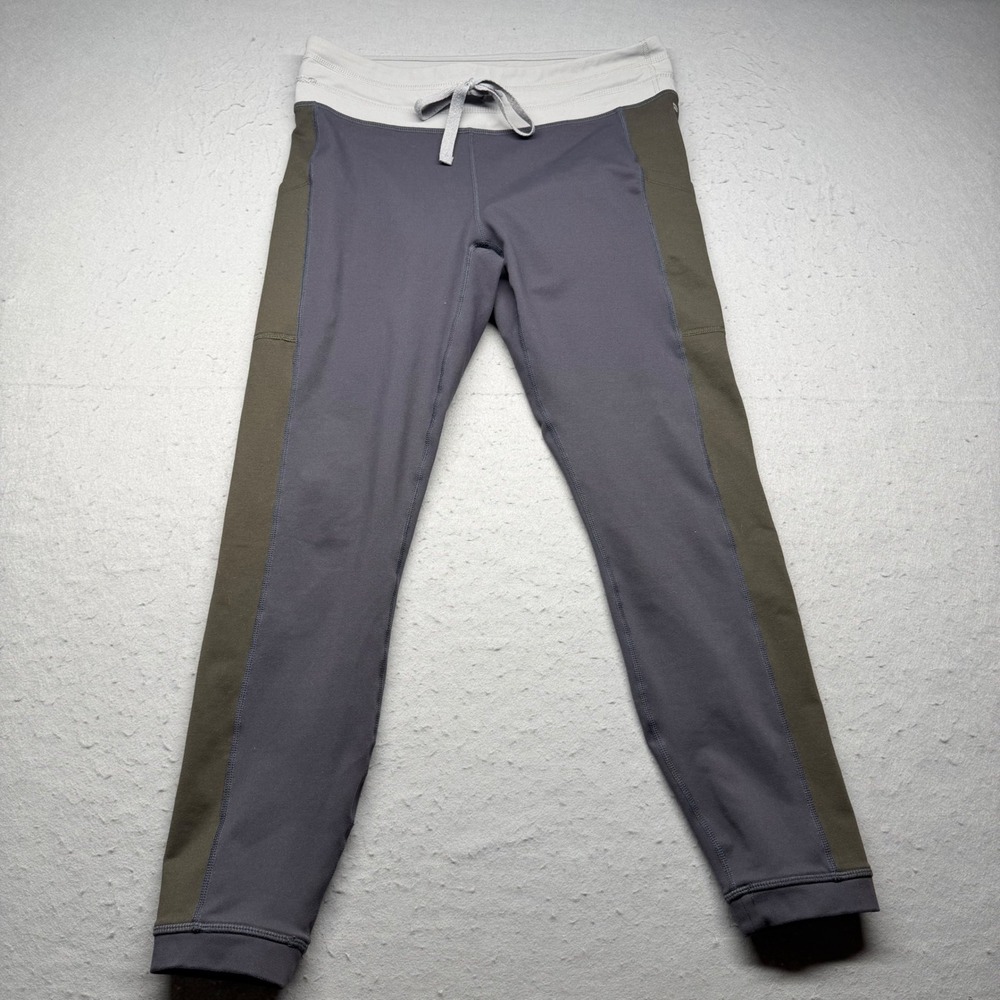 Fabletics Leggings Womens XS Grey Powerhold Colorblock Compression Pockets Yoga